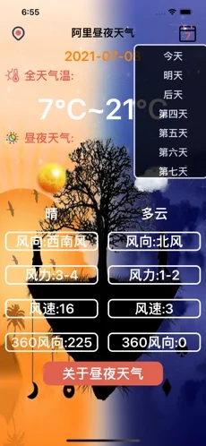 日夜天气预报